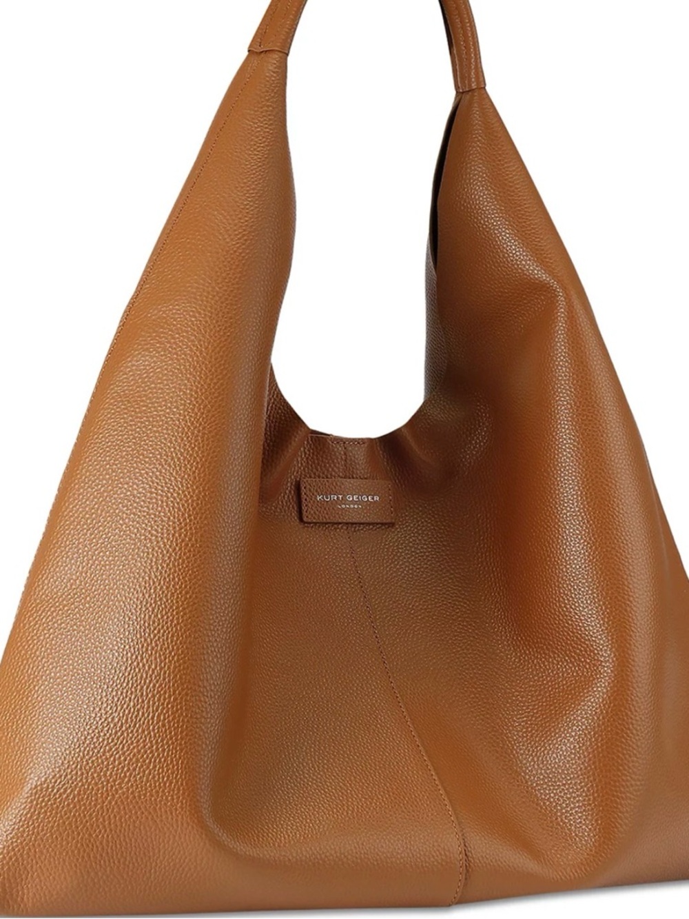 Kurt Geiger London Violet Brown Leather Slouch Hobo Bag; NWT - Picture 4 of 8